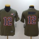 Youth Patriots 12# Tom Brady salute to service Stitched Jersey