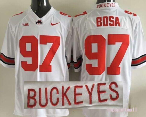 Men's Ohio State Buckeyes #97 Joey Bosa College White Stitched Jersey