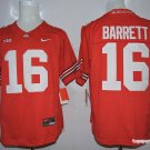 Men's Ohio State Buckeyes #16 J.T Barrett College Red Stitched Jersey