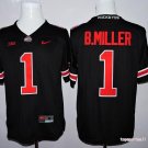Men's Ohio State Buckeyes 1# Braxton Miller College Black Stitched Jersey