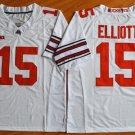 Men's Ohio State Buckeyes 15# Ezekiel Elliott College White Stitched Jersey
