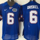 Men's Florida Gators 6# Jeff Driskel College Blue Stitched Jersey