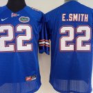Men's Florida Gators 22# E.Smith College Blue Stitched Jersey