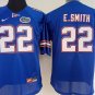 Men's Florida Gators 22# E.Smith College Blue Stitched Jersey