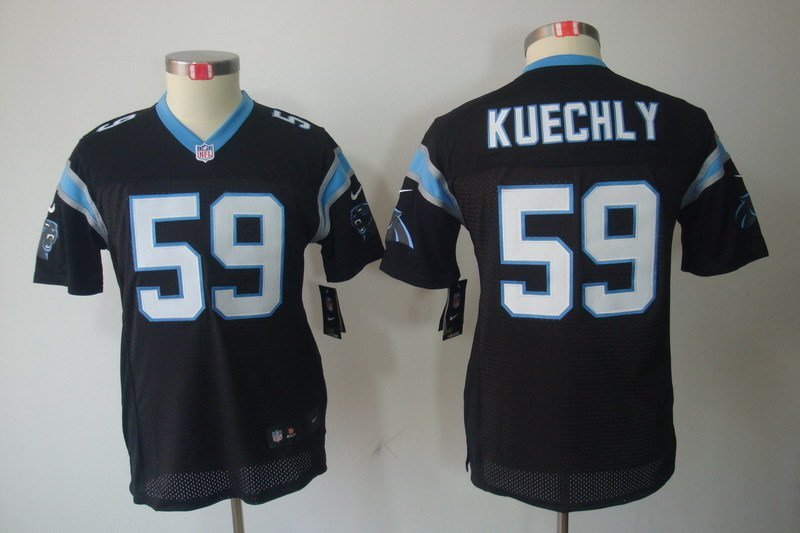 Youth Carolina Panthers #59 Luke Kuechly Black Stitched Jersey