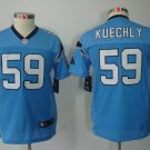Youth Panthers #59 Luke Kuechly Elite Blue Stitched Jersey