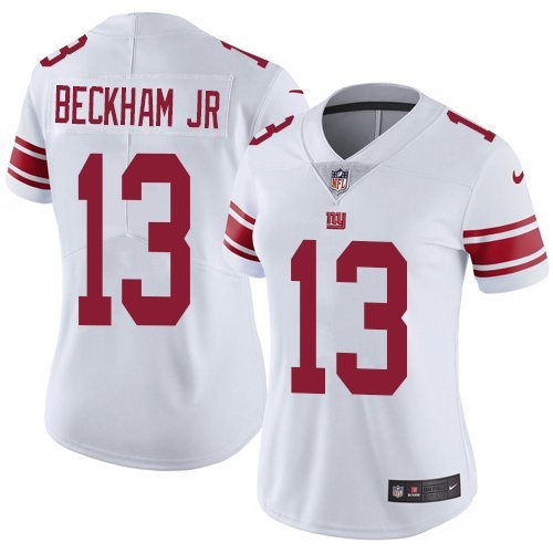 Women's Giants #13 Odell Beckham Jr White Stitched Jersey
