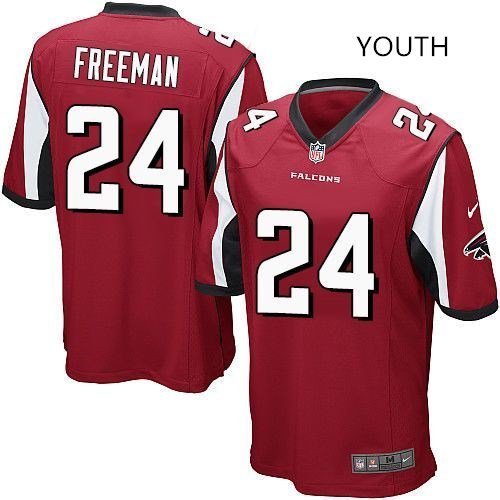 Youth kids Atlanta Falcons #24 Devonta Freeman red Stitched Jersey