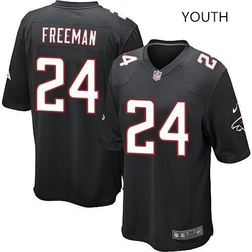 Youth kids Atlanta Falcons #24 Devonta Freeman black Stitched Jersey