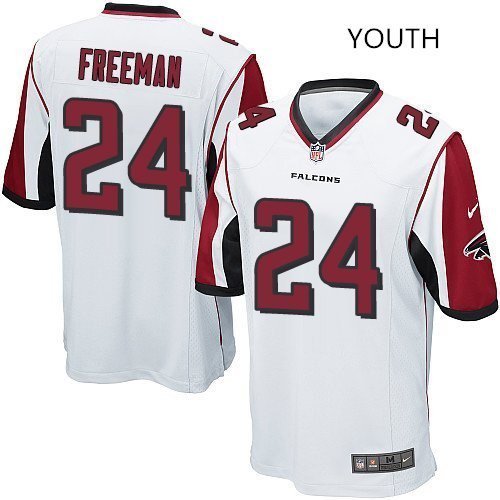 Youth kids Atlanta Falcons #24 Devonta Freeman white Stitched Jersey