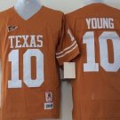 Youth Texas Longhorns 10 Vince YOUNG Orange College Stitched Jersey