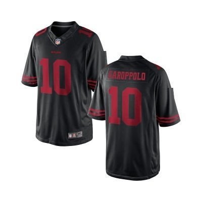 Youth San Francisco 49ers #10 Jimmy Garoppolo Black Stitched Jersey