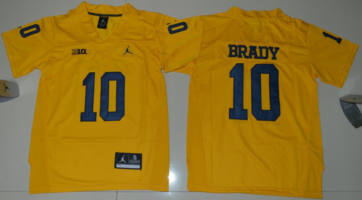 Youth Michigan Wolverines Tom Brady 10 College Limited Yellow Stitched Jersey