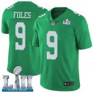Youth Eagles 9# Nick Foles Green Super Bowl LII Stitched Jersey