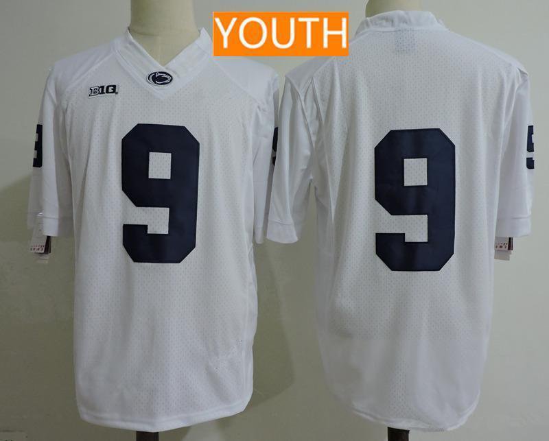 Youth Kids Penn State Nittany Lions #9 Trace McSorley White Stitched Jersey