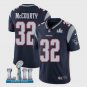 Men's Patriots #32 Devin McCourty Limited Navy Blue Super Bowl LII Stitched Jersey