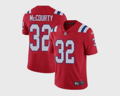 Men's Patriots #32 Devin McCourty Limited Red Stitched Jersey