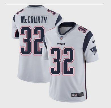 Men's Patriots #32 Devin McCourty Limited White Stitched Jersey