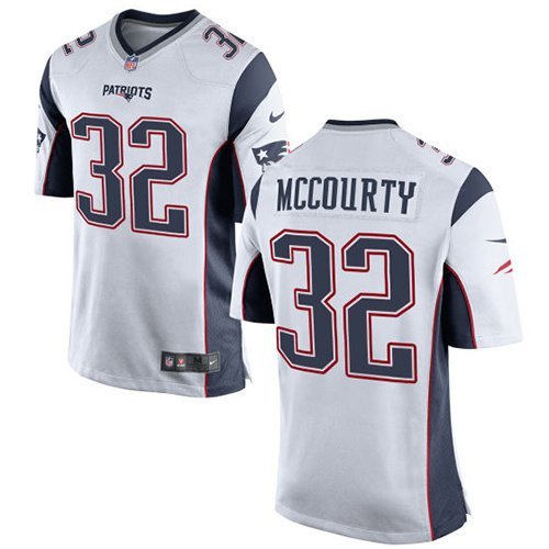 Men's Patriots #32 Devin McCourty Game White Stitched Jersey