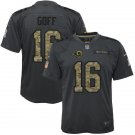 Youth Los Angeles Rams #16 Jared Goff Salute To Service Stitched Jersey
