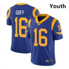 Youth Los Angeles Rams #16 Jared Goff Blue Stitched Jersey