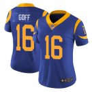 Women's Los Angeles Rams #16 Jared Goff Limited Blue Stitched Jersey