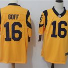 Men's Los Angeles Rams #16 Jared Goff Limited Yellow Stitched Jersey