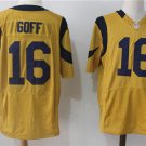Men's Los Angeles Rams #16 Jared Goff Elite Yellow Stitched Jersey