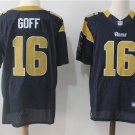 Men's Los Angeles Rams #16 Jared Goff Elite Navy Blue Stitched Jersey