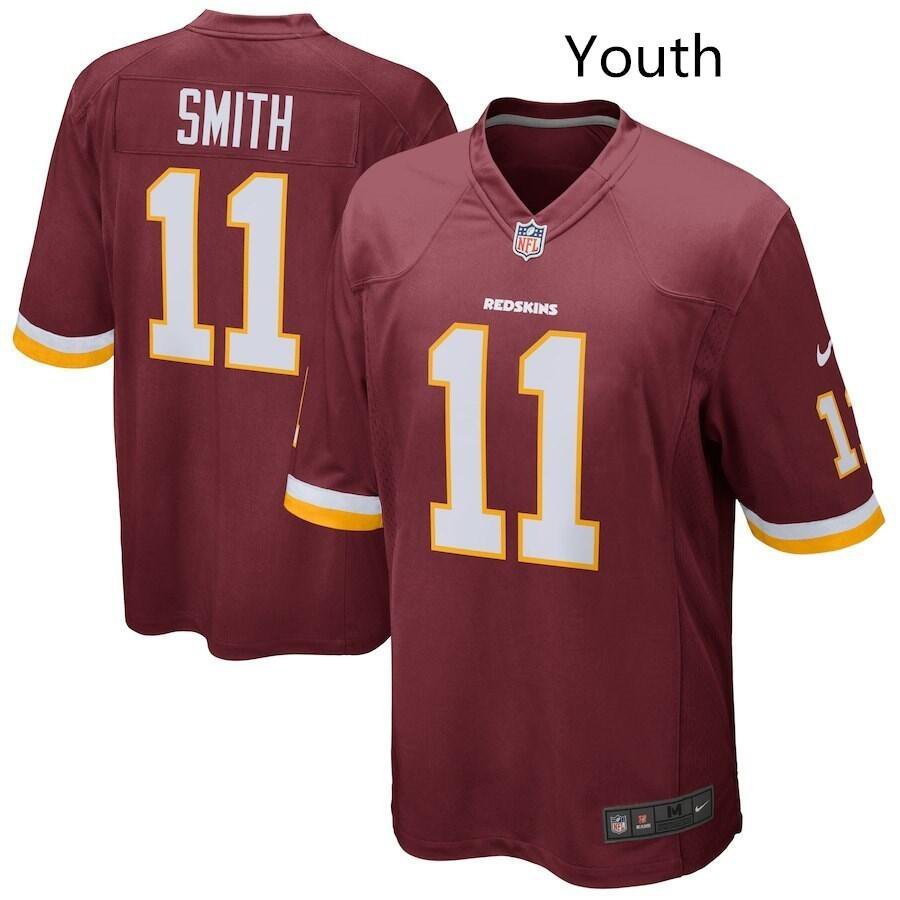 Youth Redskins #11 Alex Smith Limited Red Burgundy Stitched Jersey