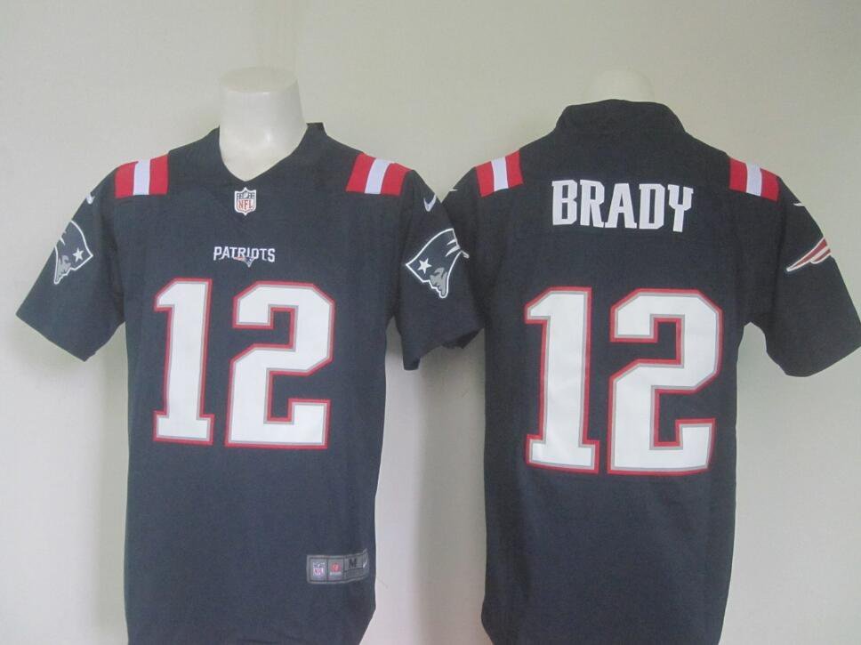 Men's Patriots #12 Tom Brady Navy Blue Stitched Jersey