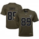 Youth Oakland Raiders #89 Amari Cooper Olive Salute to Service Stitched Jersey