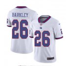 Men's Giants #26 Saquon Barkley Limited Rush White Stitched Jersey