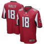 Men's Falcons #18 Calvin Ridley Game Red Stitched Jersey
