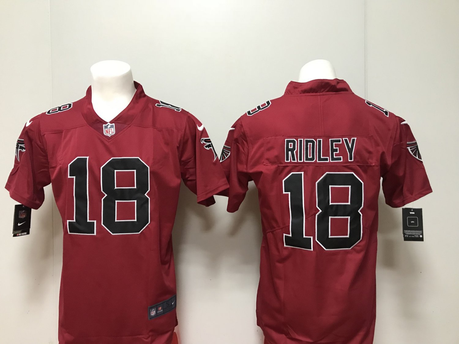 Men's Falcons #18 Calvin Ridley Limited Red Stitched Jersey