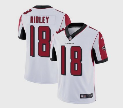 Men's Falcons #18 Calvin Ridley Limited White Stitched Jersey
