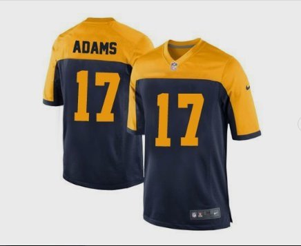 Men's Green Bay Packers #17 Davante Adams Rush Navy Stitched Jersey