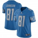 Men's Detroit Lions #81 Calvin Johnson Limited Blue Stitched Jersey