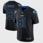 Men's Detroit Lions #81 Calvin Johnson Limited Black Shadow Stitched Jersey