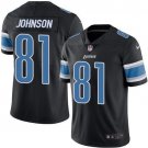 Men's Detroit Lions #81 Calvin Johnson Limited Black Stitched Jersey