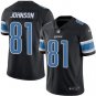Men's Detroit Lions #81 Calvin Johnson Limited Black Stitched Jersey