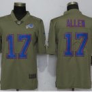 Men's Bills 17# Josh Allen salute to service  Stitched Jersey