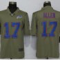 Men's Bills 17# Josh Allen salute to service  Stitched Jersey