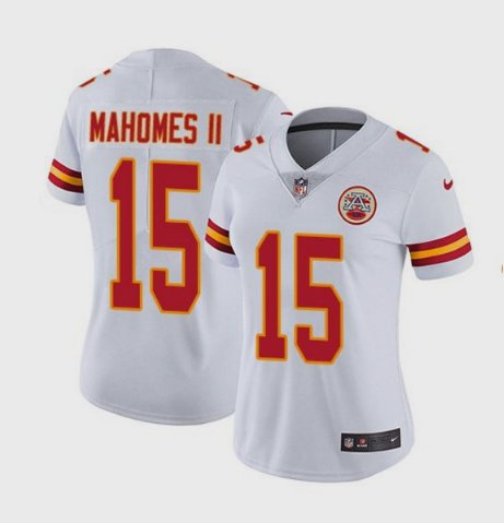 Women's Chiefs 15# Patrick Mahomes II Limited White Stitched Jersey