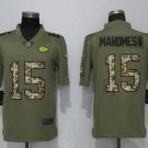Men's Chiefs 15# Patrick Mahomes II salute to service Stitched Jersey
