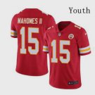 Youth Chiefs #15 Patrick Mahomes II Limited Red Stitched Jersey