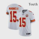 Youth Chiefs #15 Patrick Mahomes II Limited White Stitched Jersey