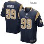 Youth Los Angeles Rams 99# Aaron Donald Game Navy Blue Stitched Jersey