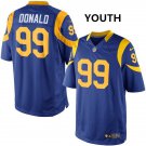 Youth Los Angeles Rams 99# Aaron Donald Game Blue Stitched Jersey