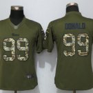 Women's Los Angeles Rams 99# Aaron Donald Game Salute To Service Stitched Jersey
